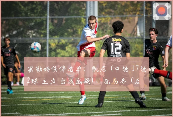 富勒姆伤停名单：凯尼 (中场 17场2球 主力 出战成疑)、孔戈洛 (后卫 0场 替补 受伤)